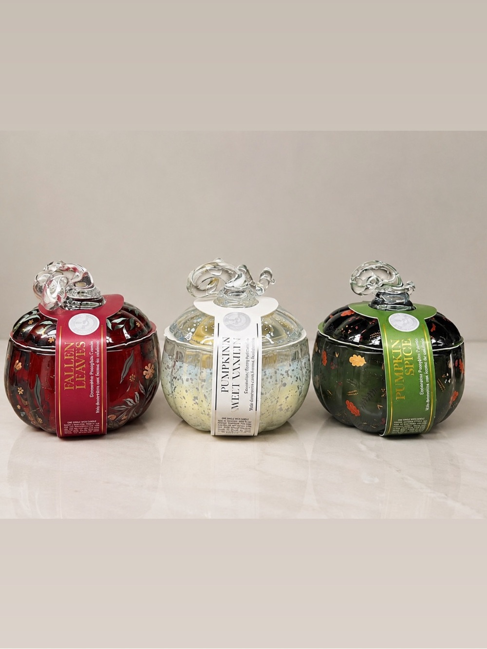 Kirkton House Decorative Pumpkin Candle Set of 3